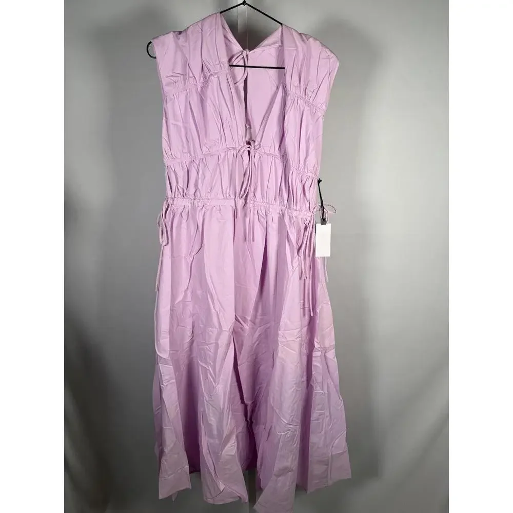 NWT ASTR The Label Lorrie Sleeveless Ruched Midi Dress Size Small - Picture 2 of 7
